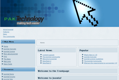 Joomla Template Pakistan Technology